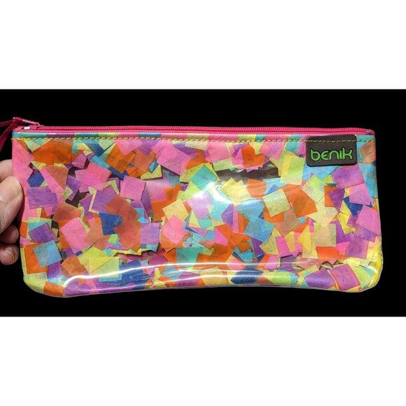 Encased Rainbow Tissue Paper Zip Pouch by Benik - Picture 1 of 6
